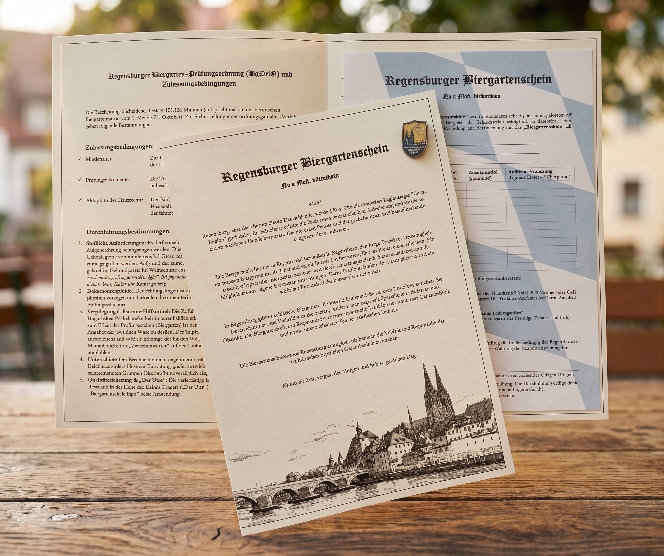 Regensburger Biergartenschein – Premium Bundle (inkl. Traditions Anstecker 2026)